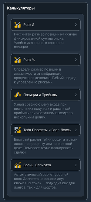 Калькулятор трейдинга криптовалют