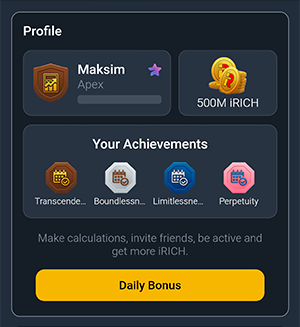 Profile Page in Crypto Traders Calculator